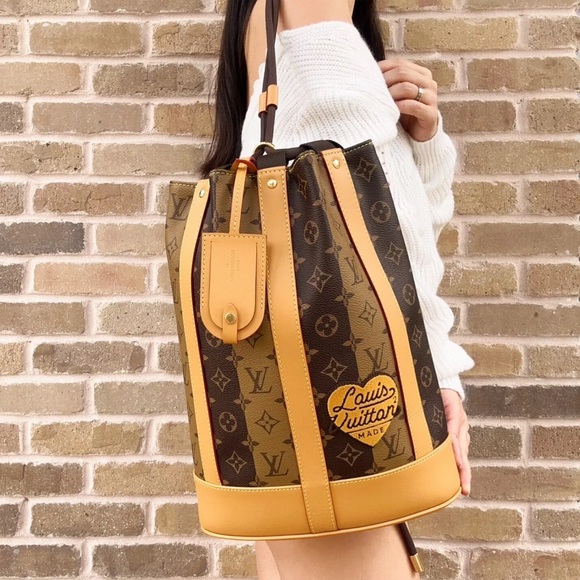 Louis Vuitton Reverse Monogram Stripe Randonnee Messenger Shoulder Bag M45968 - Picture 3 of 13